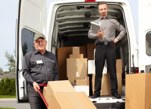 Removal team preparing for a house move in Stratford