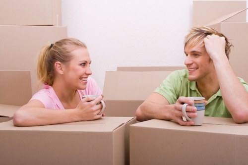 Local removal crew handling furniture in East London