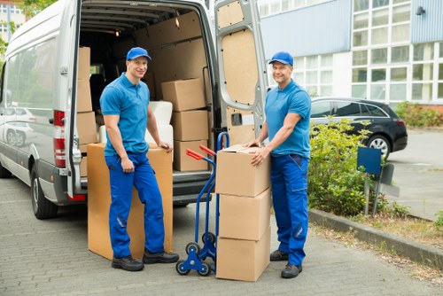 Careful loading of student belongings for a Stratford move
